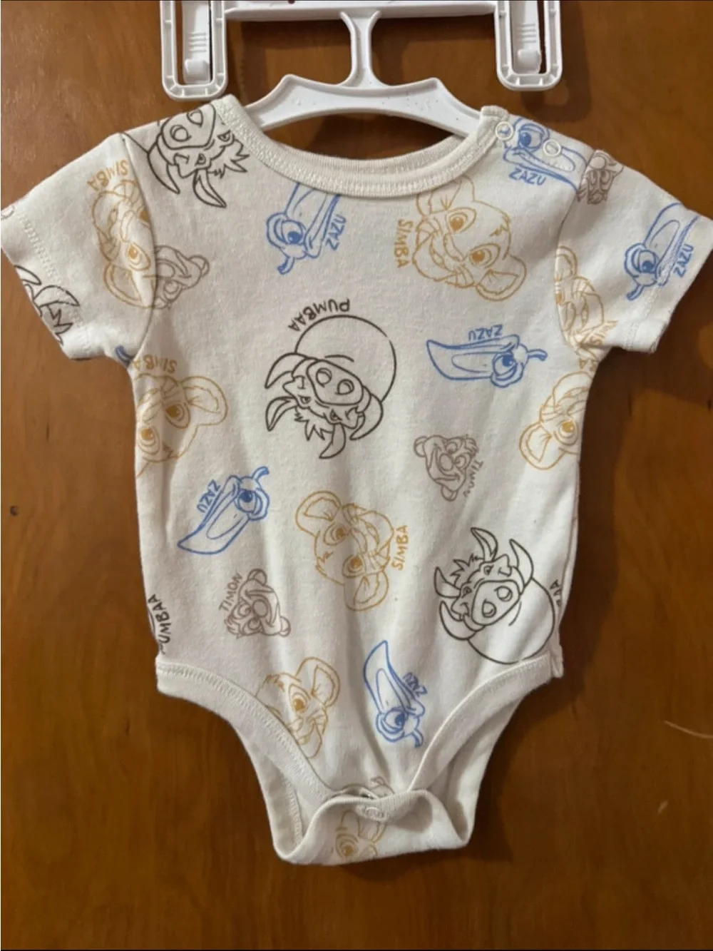 Disney Cream Lion King Character Print Baby One-Piece